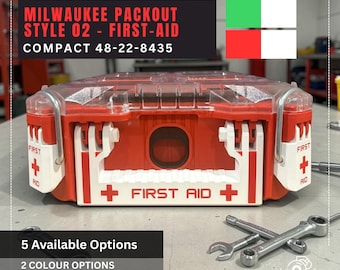 Milwaukee Packout Compact Organiser First Aid Latches/Handle & Label | Milwaukee | STYLE02 | Packout 48-22-8435  | *FREE AUS SHIPPING*