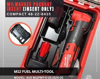 M12 Multi-Tool Milwaukee Packout Insert | Compatible with Compact Organiser 48-22-8435 and Tool AUS AUS M12FMT-0 US 2526-20 [Insert Only]