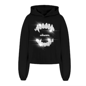 HOUND rhinestone printed oversized hoodie