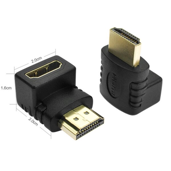 HDMI L Elbow 90 Degree Converter Converter Extension Adapter Cable Extension Connector Converter HDMI Cable Extension Adapter Gold plated