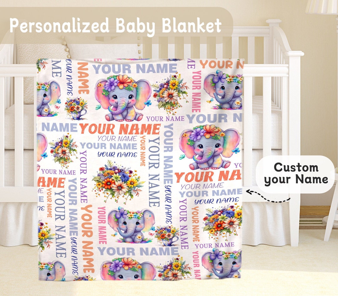 Personalized Baby Blanket for Girls Baby Blanket With Name Etsy