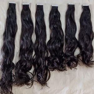 テープインヘアエクステンション 生レミーインド人毛