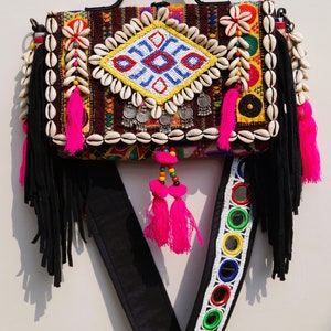 Boho Banjara Embroidery Patch Arbeit Handtasche, indische Banjara Tragetasche, Banjara Tasche, Banjara Schultertasche, Banjara Sling Bag, handgemachte Tasche