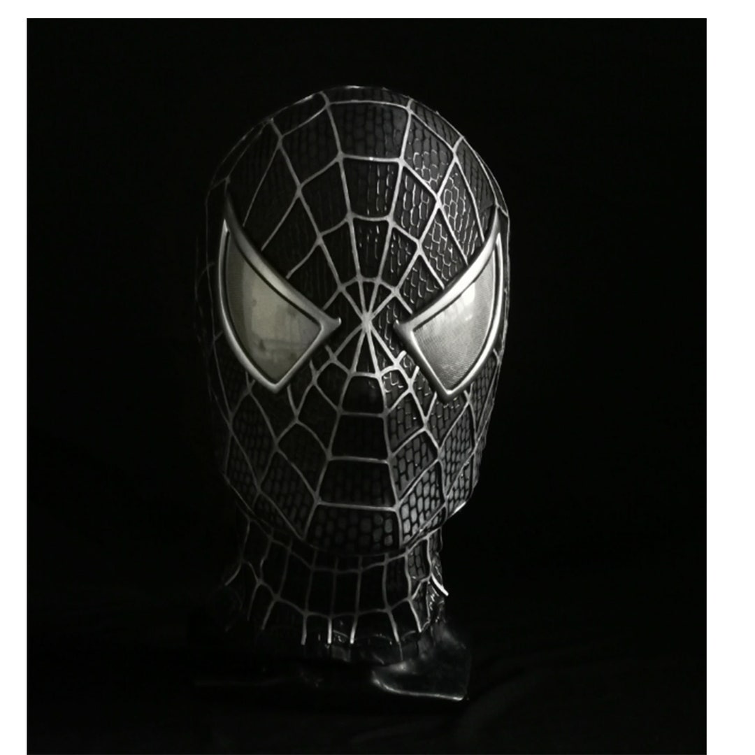 Black Spiderman Mask Sam Raimi Black Spiderman Mask With Etsy