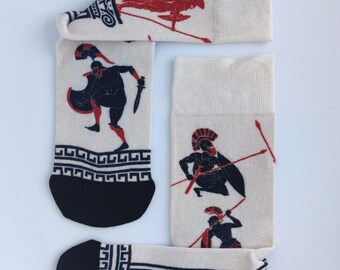 竹製ソックス - 通気性に優れた特別なデザイン - スパルタ ヘレン ウォリアーズ ダンスの絵