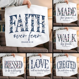 Floral Christian Scripture Quote Embroidery File, Religious Bible Verse Embroidery Design, Christian Faith, Instant Download