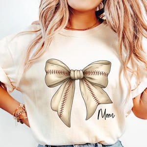 Baseball Bow PNG | Sporty Chic Clipart for Sublimation & T-Shirt Design | High-Quality Digital Download