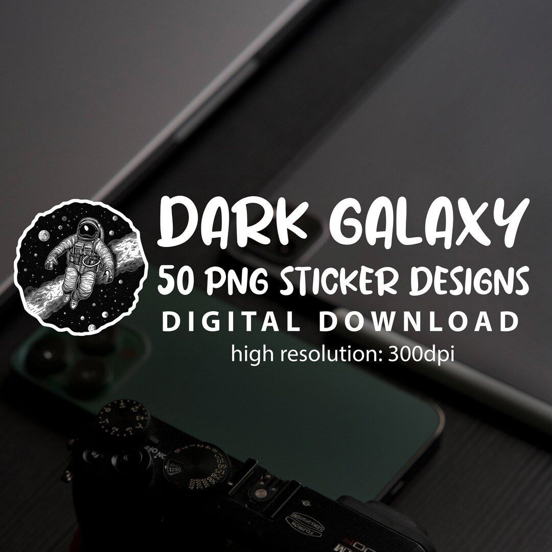 Dark Galaxy Printable Stickers PNG Stickers Print and Cut Stickers ...