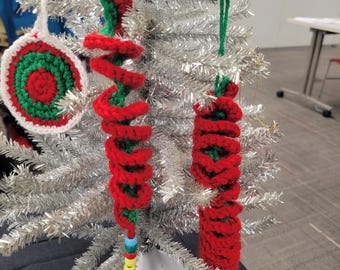 Adorno navideño de ganchillo