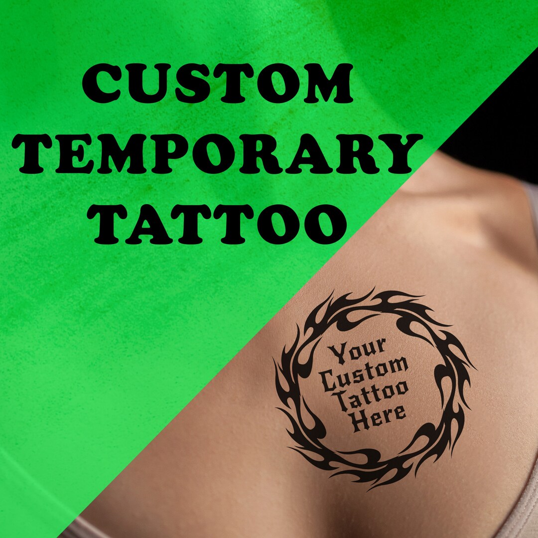Custom Temporary Tattoo Custom Image Tattoo Party Favor Temporary