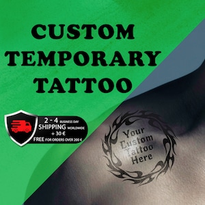 Custom Temporary Tattoo - Temporary Tattoo Custom - Image Temporary Tattoo - Custom Image Tattoo - Wedding Favors - Personalized Tattoo