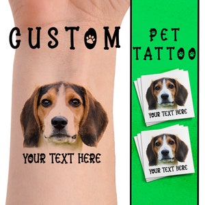 Custom Pet tattoos Custom dog face tattoo Birthday temporary tattoo Fast shipping Birthday Party Favors Personalized Face Cutout