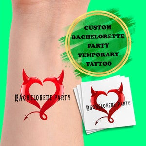 Bachelorette Party Favors, Bachelorette Tattoo, Custom Tattoos,Temporary tattoo for her,Bridal Shower Party,Personalized tattoos