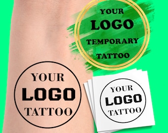 Benutzerdefiniertes LOGO temporäres Tattoo - Benutzerdefiniertes Bild Tattoo - Marke temporäres Tattoo Individuell - personalisiertes Tattoo - Firma Promotion -Tattoo Aufkleber