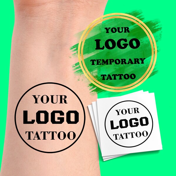 Custom Logo Tattoo Temporary Etsy