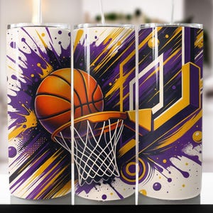 Cool Basketball Tumbler Wrap 20oz – Digital Download Sublimation Design