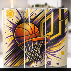 Cool Basketball Tumbler Wrap 20oz – Digital Download Sublimation Design
