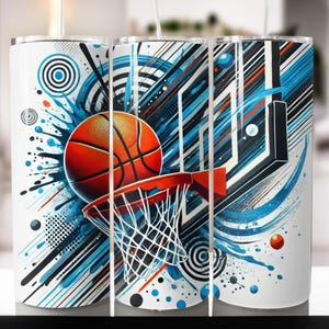 Cool Basketball Tumbler Wrap 20oz – Digital Download Sublimation Design
