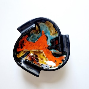 Vintage Ceramic ashtray, Antique ashtray, Gift for retro lovers, Smokers, modern ashtray, 1970s, father&#39;s day gift