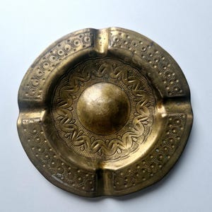 Vintage brass ashtray