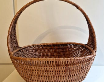 ヴィンテージ フランス製 竹製 ファームバスケット - Etsy 日本