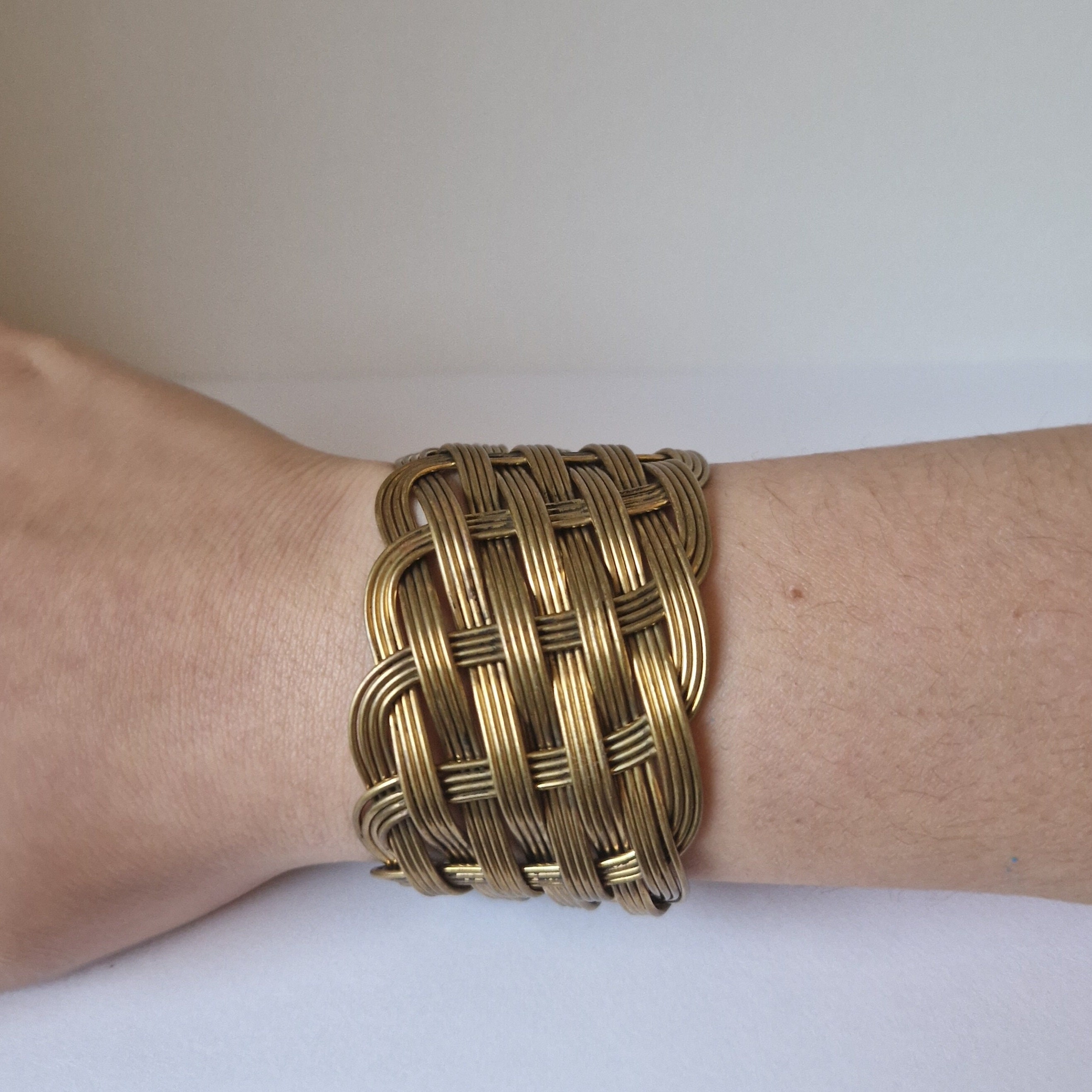 Bracelet Vintage En Laiton Tressé - Look Rétro Unique