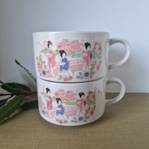 Französische Gres Tasse Vintage Retro Küche Korea, Geschenk für Zuhause, Blumentassen, Geschenk für Mutter, reizendes und einzigartiges Reisendes Feiertagsgeschenk