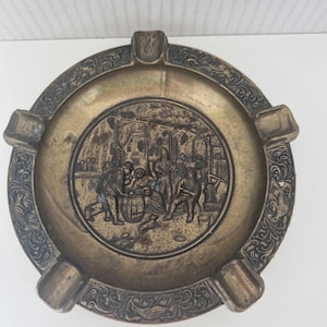 Vintage brass ashtray