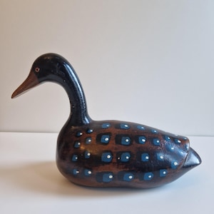 Vintage Duck, Wooden Duck Figurine , Vintage wooden Animal, Mid Century Duck, Gift for mom, Handpainted bird