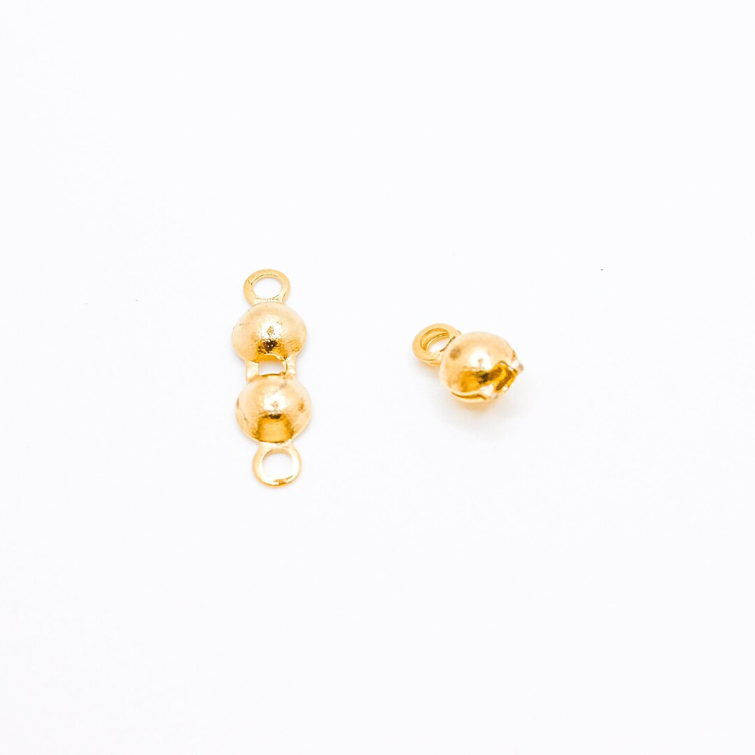 Double Strand Clamshell Clasp Gold Plated Jewelry Findings Etsy