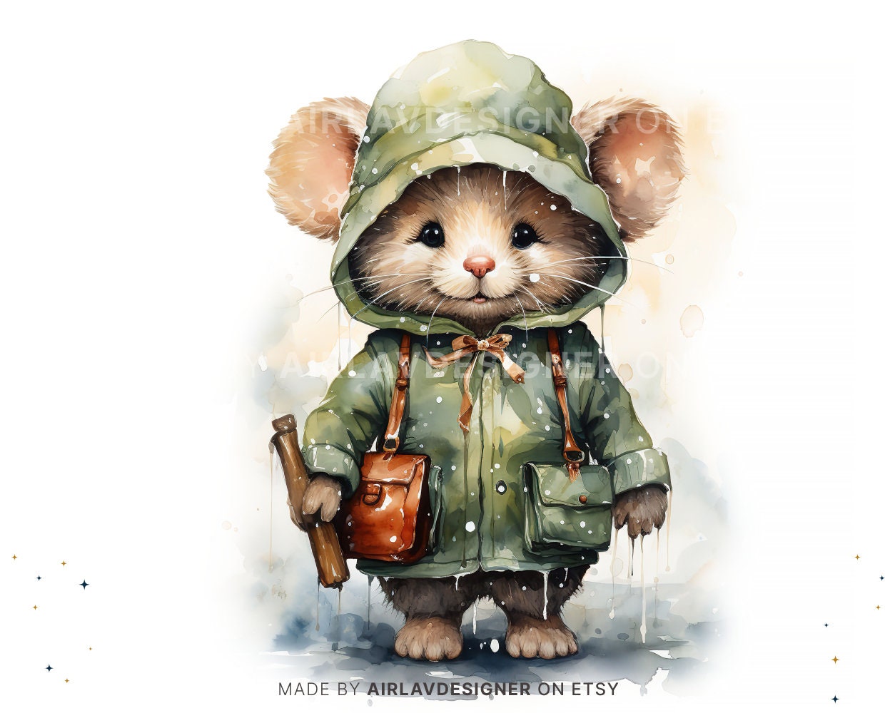 Christmas Mouse Clipart Bundle 5 JPG Digital Download Etsy