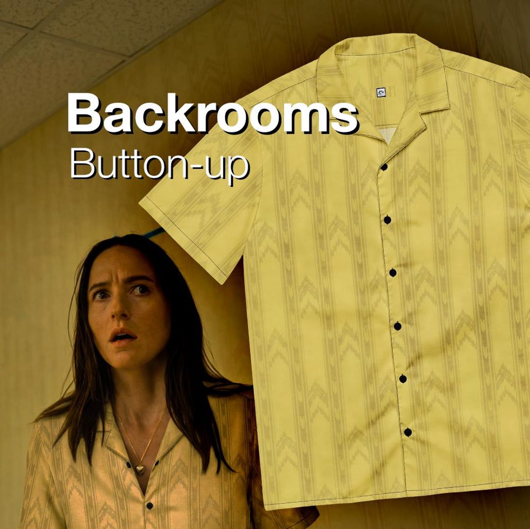 Backrooms Wallpaper Button-up Shirt - Etsy