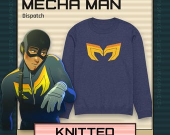 Suéter de tricô Dispatch Mecha Man, suéter de gola redonda Mecha Man, presente para fã do Dispatch