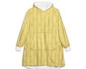Backrooms Wallpaper Hooded Blanket | Cozy Sherpa-Lined Hoodie Blanket