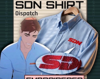 Camisa de manga larga / Camisa de trabajo con logo SDN bordado en rojo
