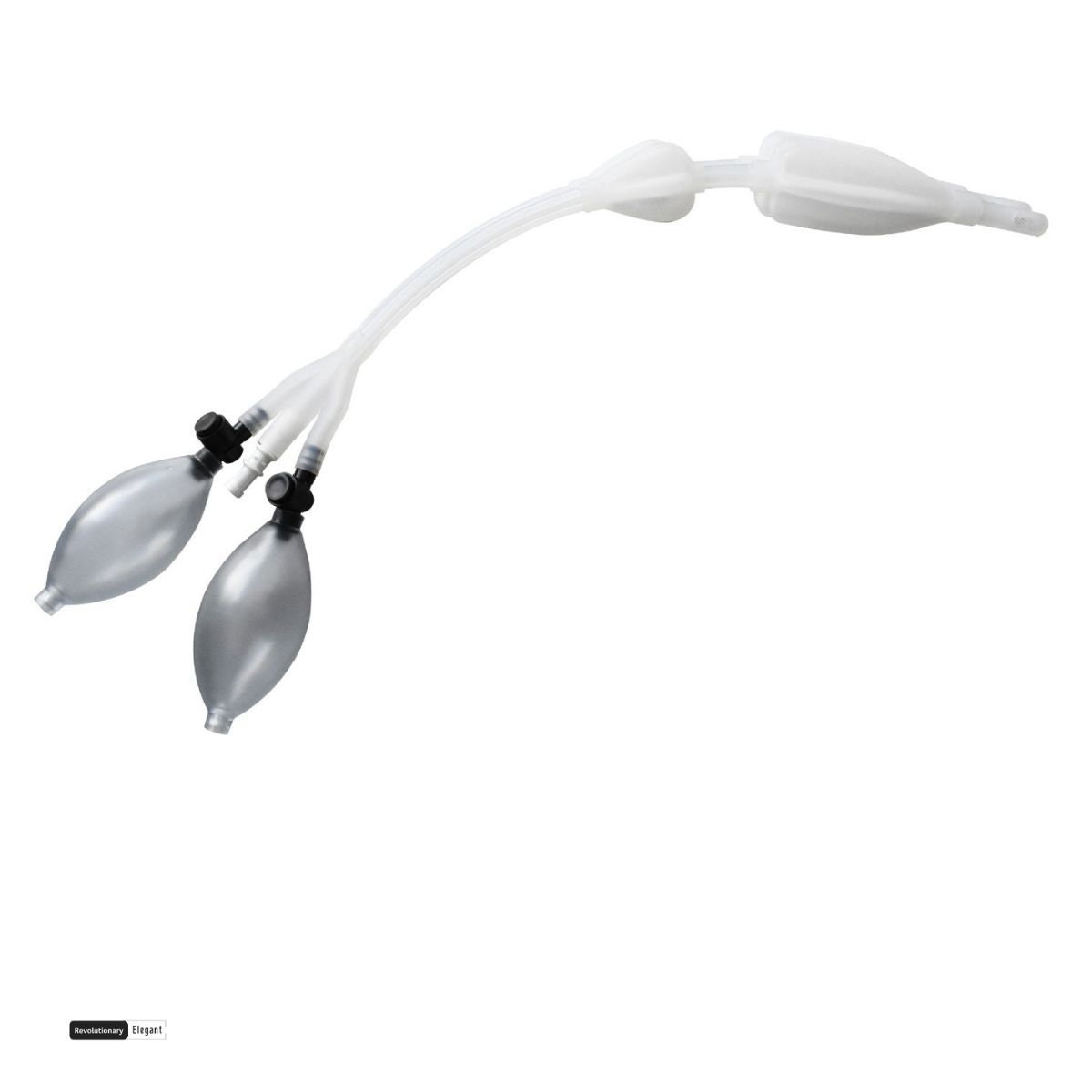 Enema Bulb Silicone Enema Douche Bulb Dual Side Openings Elastic Inflatable Double Bulb Flushing