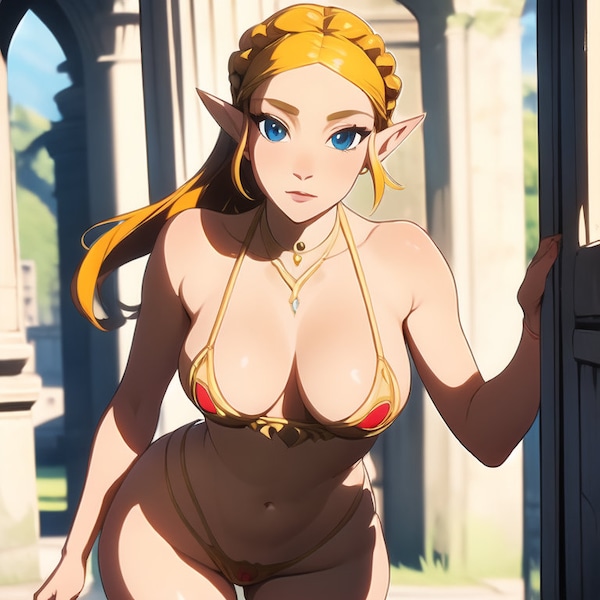 Princess of Hyrule NSFW Art - Paquete de 50 imágenes PNG - Generado por IA - Calidad 768x768 + bonificación