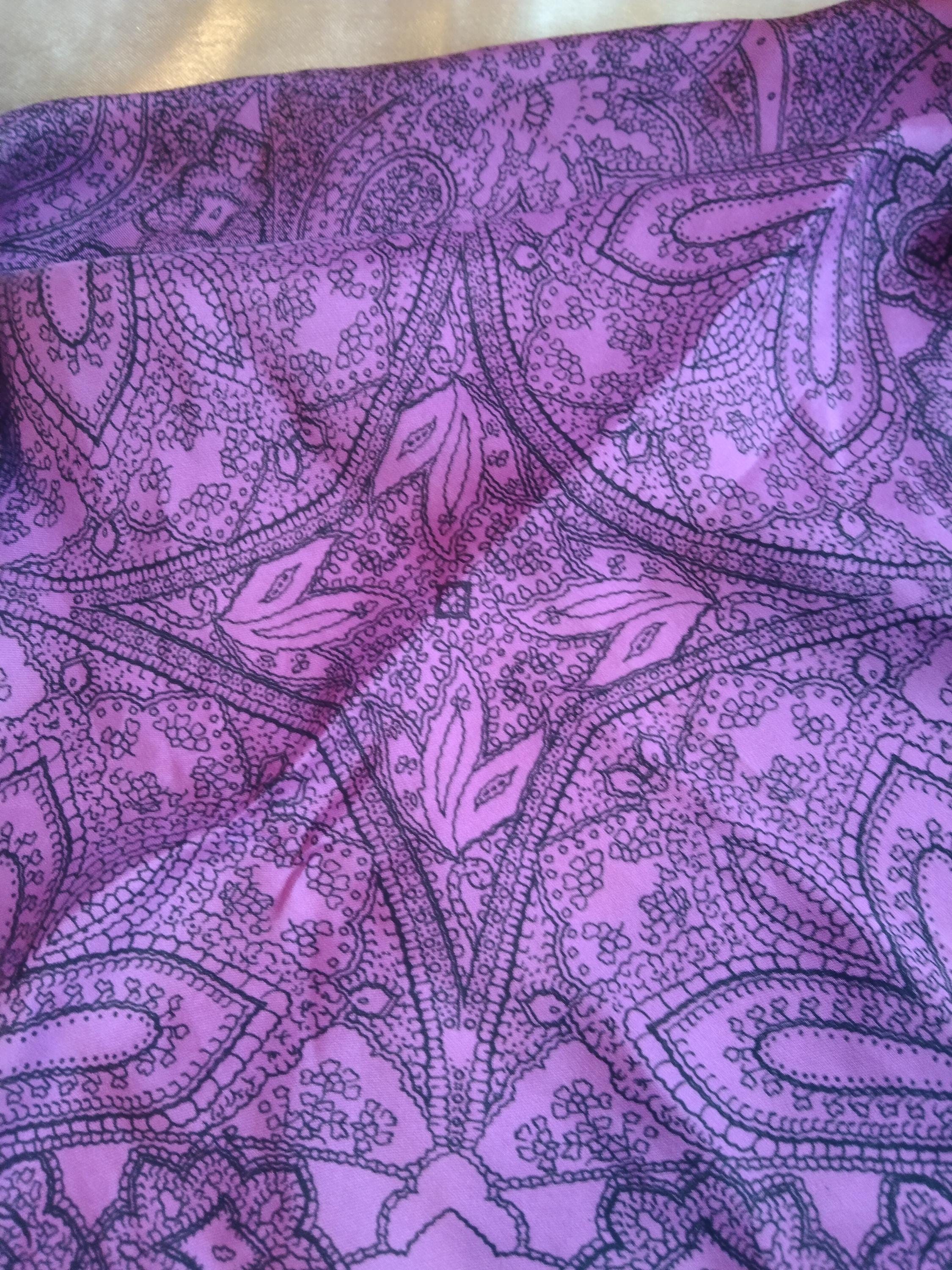 Foulard Carré Soie Lambertti Italy Vintage Bleu – Pour Femme, Super état