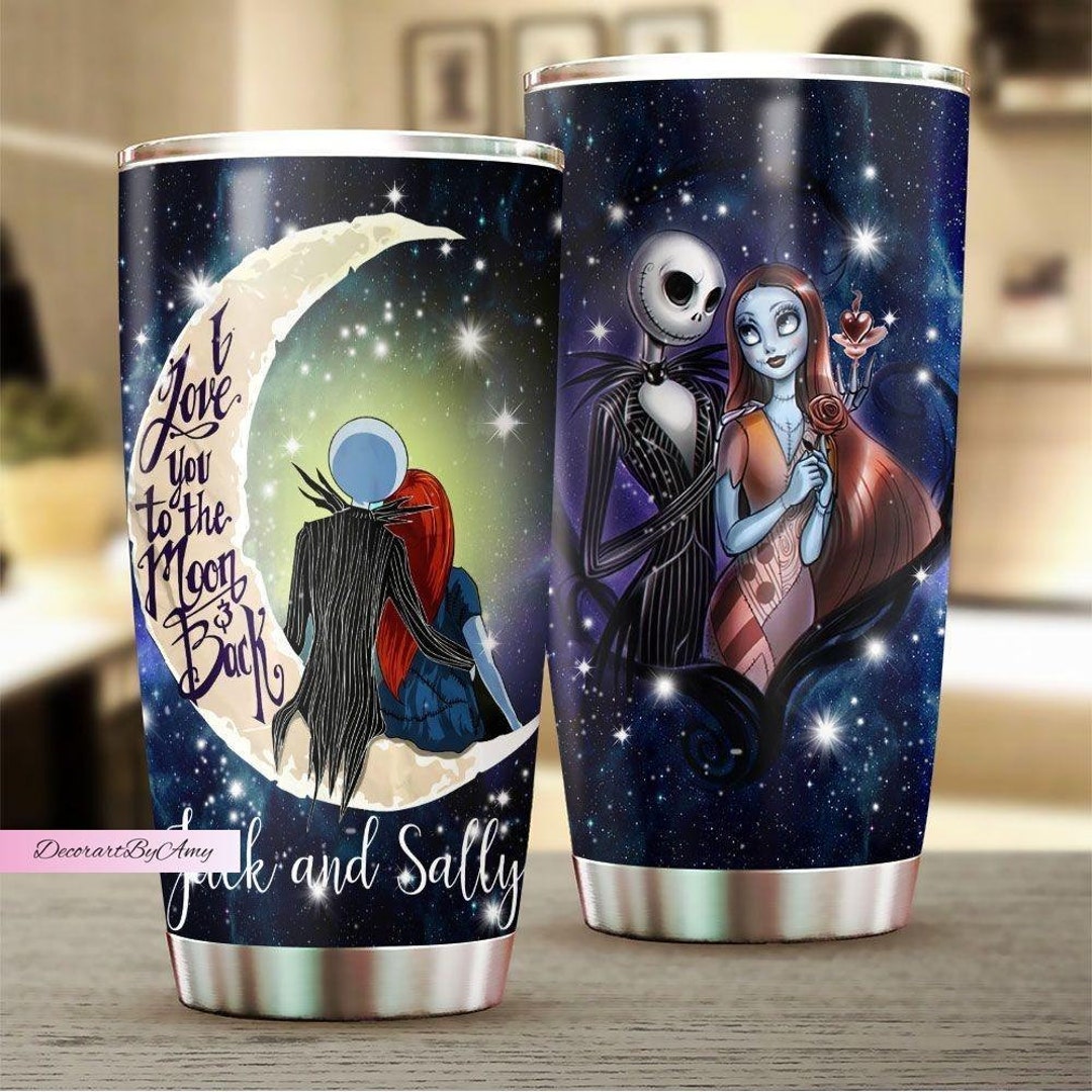 Jack Sally Tumbler Jack and Sally Tumbler Jack Skellington Etsy