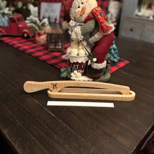 Custom Hardwood Bread Knife w/Stand: Stainless Steel Blade | Sourdough Bread Knife | Food-Safe Finish | Free Shipping Eligible