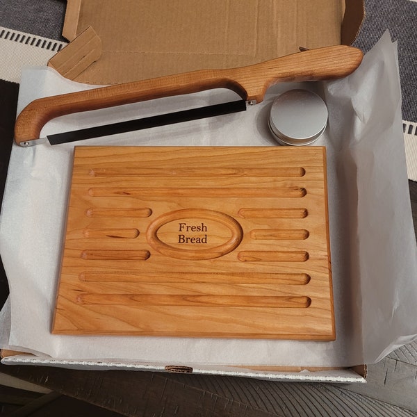 Custom Bread Cutting Board and Bread Knife