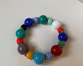 Colorful bracelet, Murano glass