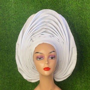 Gele prêt-à-porter, autogele africain, gele pour femmes africaines, chapeau africain, chapeau de mariage traditionnel, coiffures pré-nouées, turban, cravate