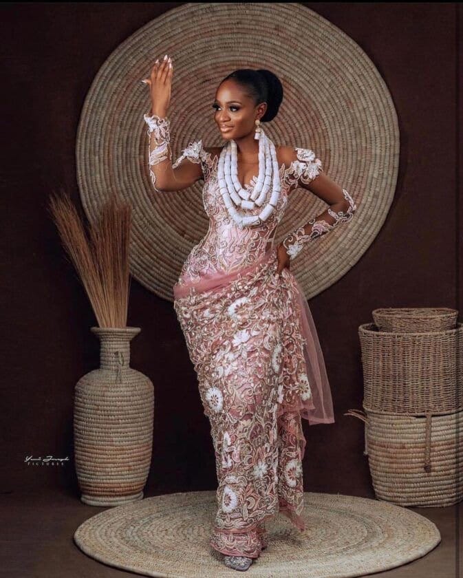 nigeria engagement dress No 1 Yoruba Wedding Page | Oluwatosin Adedayo #meetthehaastrup24 Aso Oke: @Wovenmarketafrica Makeup :@porahs__glam Hairstylist :brides_hub Engagement Dress :
