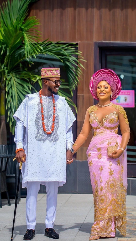 White traditional wedding attire top