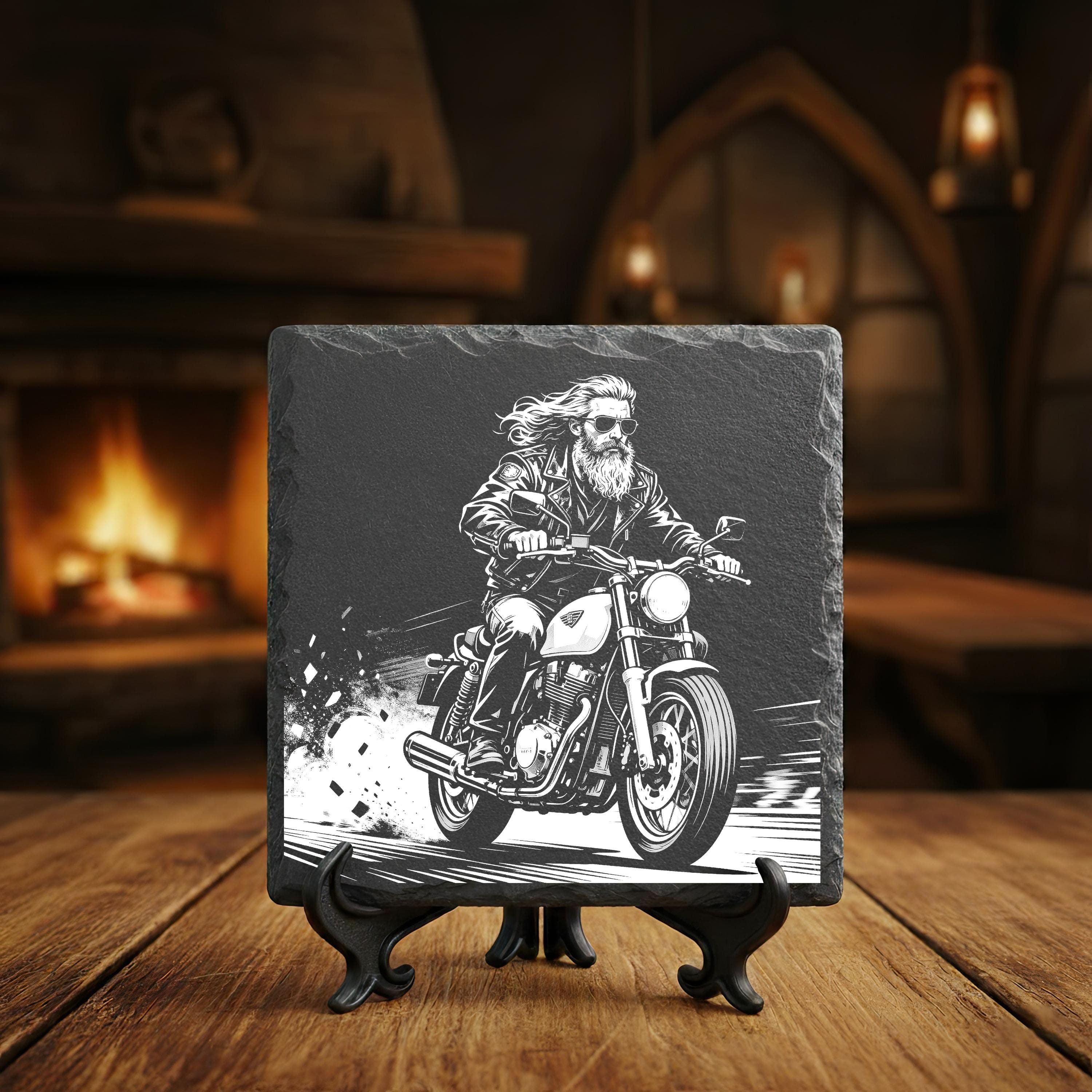Motorcycle Engraving Bundle – Vintage Bike and Biker Emblem Pngs for ...