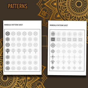 Mandala Pattern Sheets, DIY Pattern Templates, Printable Art Therapy ...