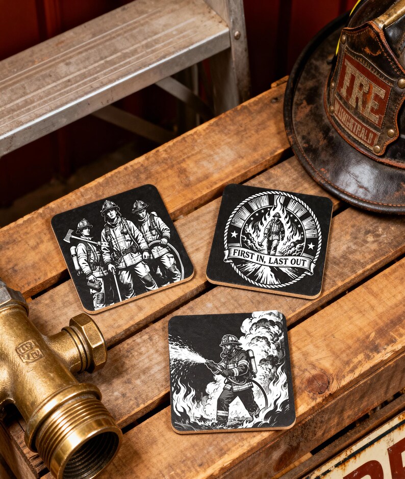Firefighter Engraving Bundle – Fire Department and Hero Emblem Pngs for ...