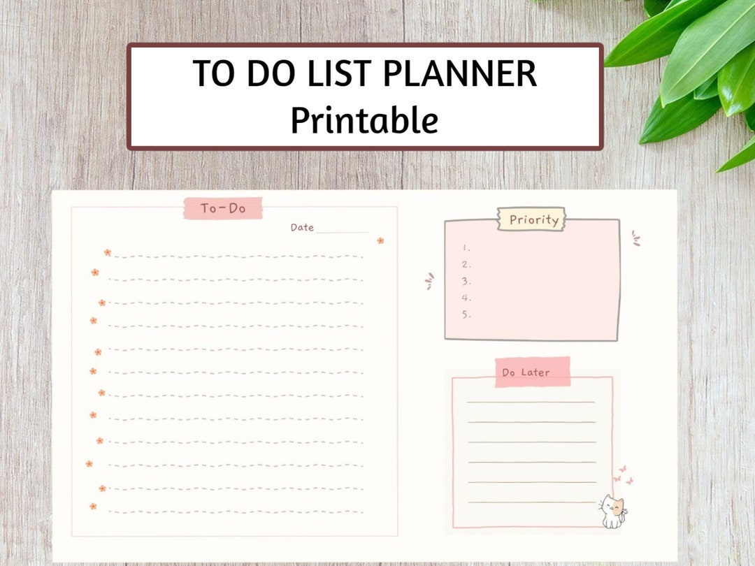 Digital Daily to Do List ,priority Planner Printable ,instant Download ...