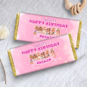 Roblox Girl Chocolate Wrapper Printable, Roblox Girl Chocolate Bar Wrappers, Roblox Candy Bar ...